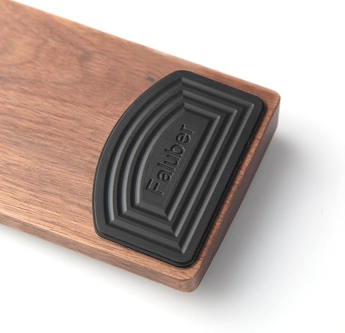Faluber Wooden Wrist Rest, 17.3-inch Length and 20mm Thickness for Full-Sized Keyboard, Walnut Wood Palm Rest, Ergonomic Design for Mechanical Gaming Keyboard, Stain Resistant (Large, Walnut Wood)