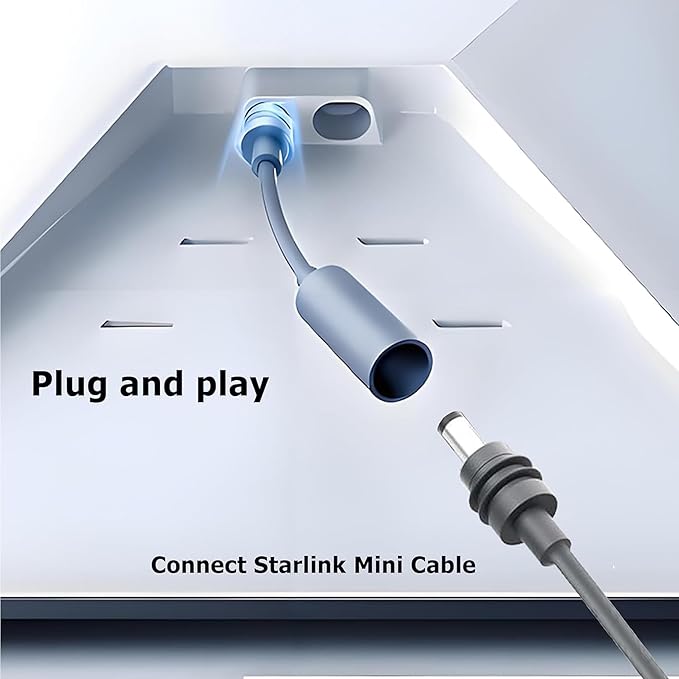 Starlink Mini DC Male to DC Female Power Adapter Cable,0.2 Meter Waterproof Power Socket Extension Cable,Supporting 100W 20V/5A PD Input,Mini Starlink Replacement Accessory