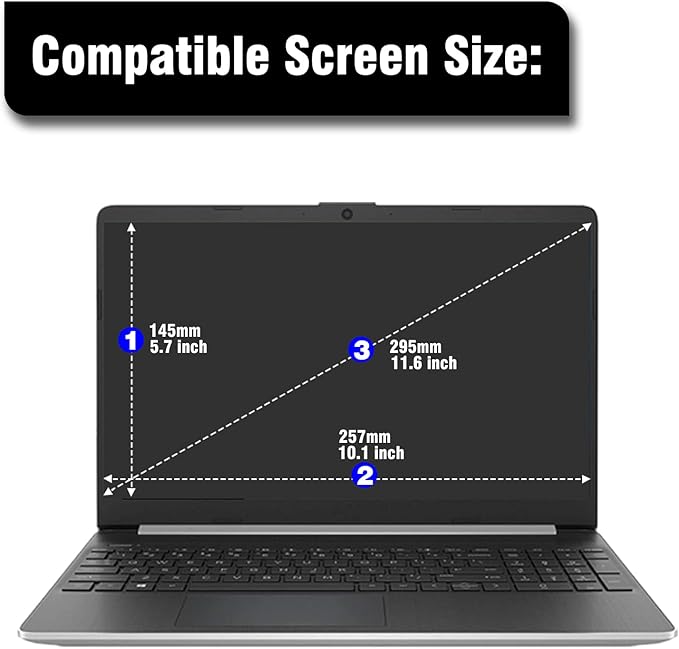 KEANBOLL 2-Pack 11.6" Blue Light Blocking & Anti-Glare Screen Protector | Universal Fit for HP, Dell, Asus, Samsung, Lenovo, Acer Chromebooks & 16:9 Laptops (Eye Comfort +Anti Blue Light)
