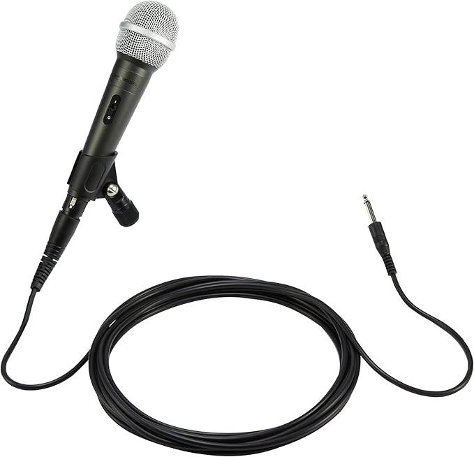 Amazon Basics Dynamic Vocal Microphone with Cable for Podcasting, Recording, Broadcasting, Live Performance, Karaoke, Cardioid Pattern