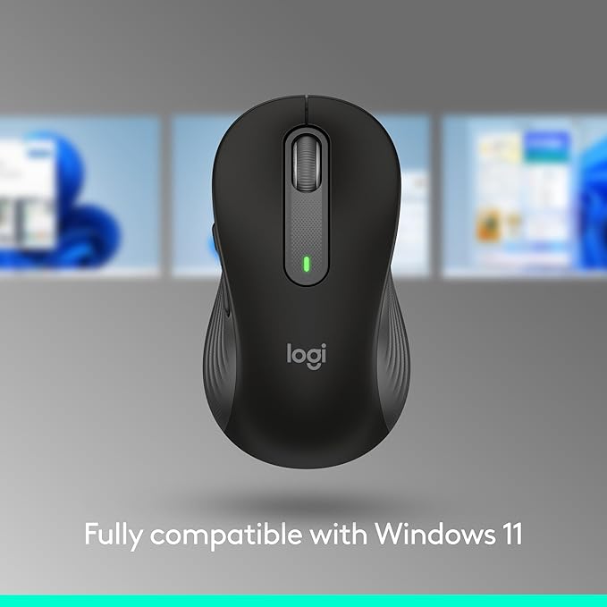 Logitech Signature M650 L Full Size Wireless Mouse - for Large Sized Hands, 2-Year Battery, Silent Clicks, Customizable Side Buttons, Bluetooth, for PC/Mac/Multi-Device/Chromebook - Classic Red