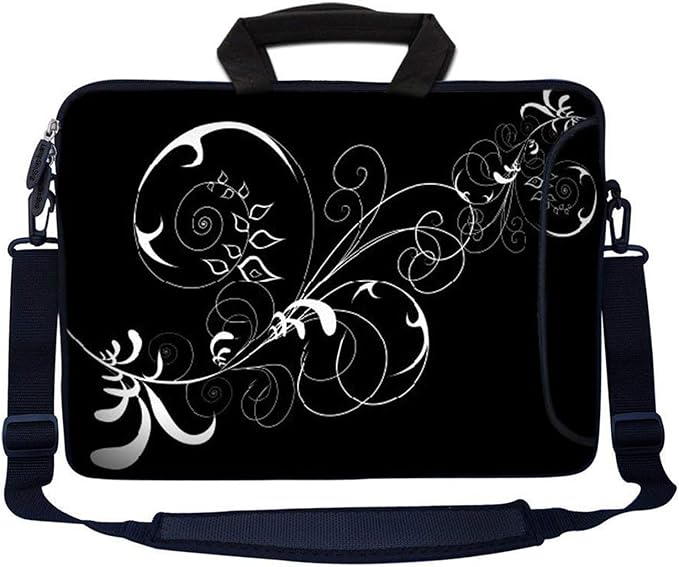 LSS 17.4 inch Laptop Sleeve Bag Compatible with Acer, Asus, Dell, HP, Sony, MacBook and More | Carrying Case Pouch w/Handle & Adjustable Shoulder Strap
