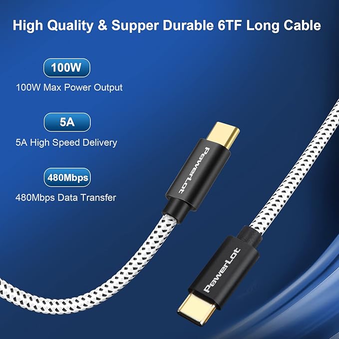 45W USB-C Charger, PowerLot Super Fast Charger& 6FT Cable, S22 Ultra Charger 45W S21 Ultra Charger, GaN USB C Charger with PD 3.0 PPS/AFC, for Galaxy S22,S21, Z Flip 5, Fold 5, iPhone 16,iPad,MacBook