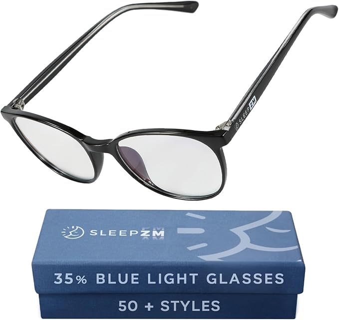Sleep ZM Blue Light Blocking & Light Sensitivity Glasses - 8 Lens Types for Comfort, Relaxation, Sleep & Relief - 50+ Styles