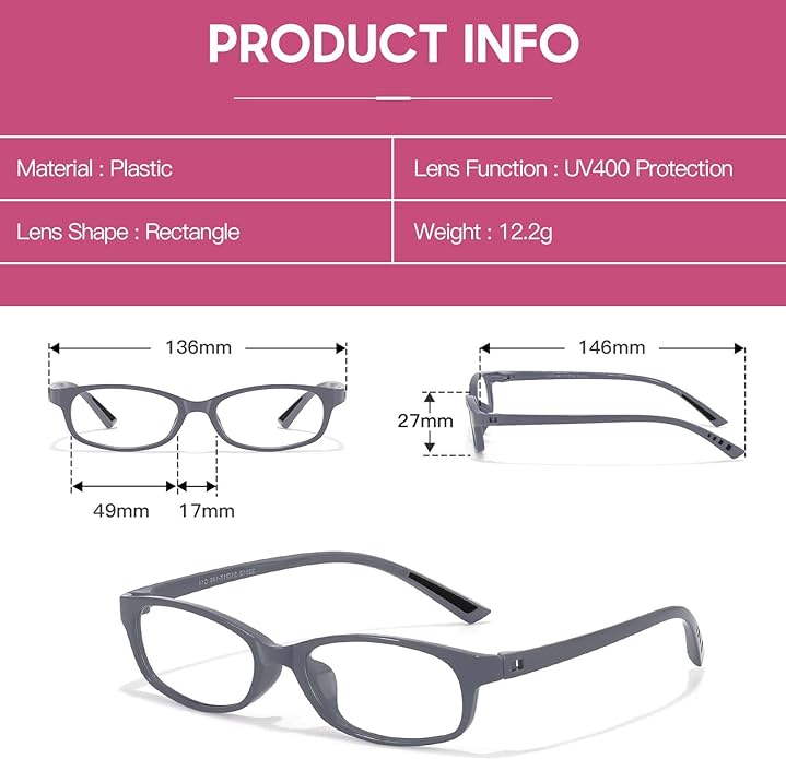 SODQW Office-Siren Blue Light Glasses for Women, Rectangle Frame, Y2K Small Eyewear, Anti Eyestrain Computer Glasses