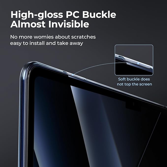 EooCoo Case Compatible with MacBook Air 13 inch M5 2026-2022 Release M4 M3 M2 A3449 A3240 A3113 A2681, Hard Shell&Keyboard Skin Cover&Screen Protector for Mac Air 13.6 inch, Matte Midnight