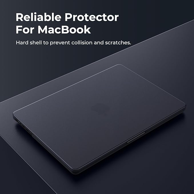 EooCoo Case Compatible with MacBook Pro 14 inch M5 2026-2021 M4 M3 M2 M1 Pro/Max Chip, Official Color-Matched Armor, Frosted Hard Shell Case with Keyboard Cover, Screen Protector - Matte Midnight Blue