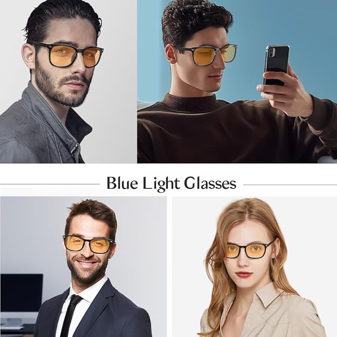 NZKNP Blue Light Glasses for Women and Men - Blue Light Protection, Fake Glasses