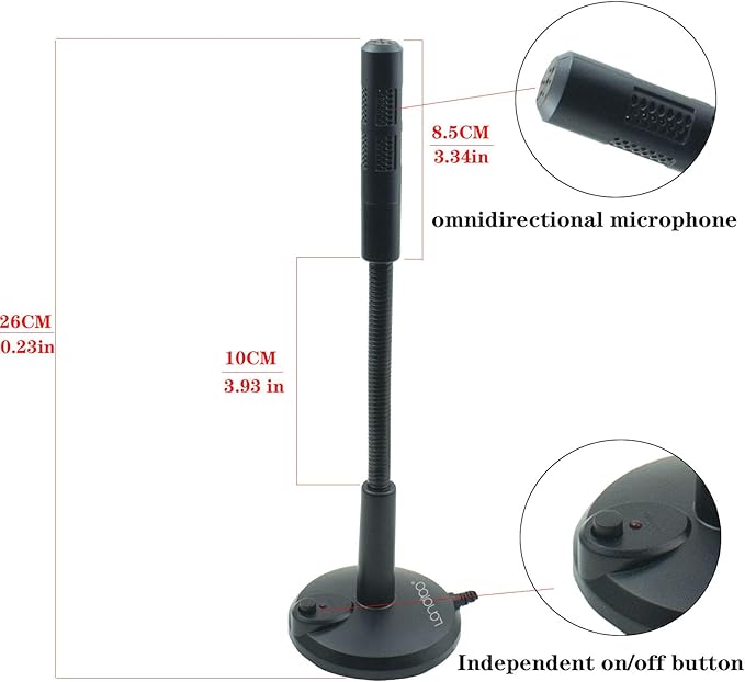 USB Microphone, Plug and Play Desktop Laptop gooseneck Microphone, Suitable for Games, conferences, Streaming, and Tutorials K050 Recording, podcasting, Gaming, and Online Chat