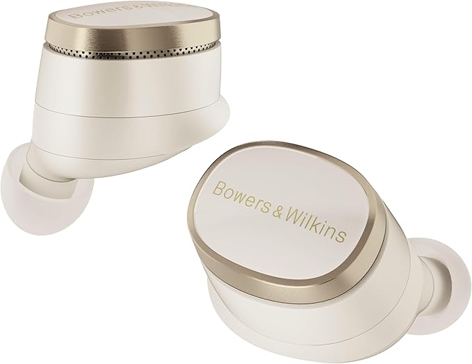 Bowers & Wilkins Pi8 Bluetooth Wireless Earbuds (Dove White), in-Ear Bluetooth Earphones with Qualcomm Chipset & aptX Lossless, Active Noise Cancelling Earbuds, 3 Built-in Mics, 15-Min Quick Charging