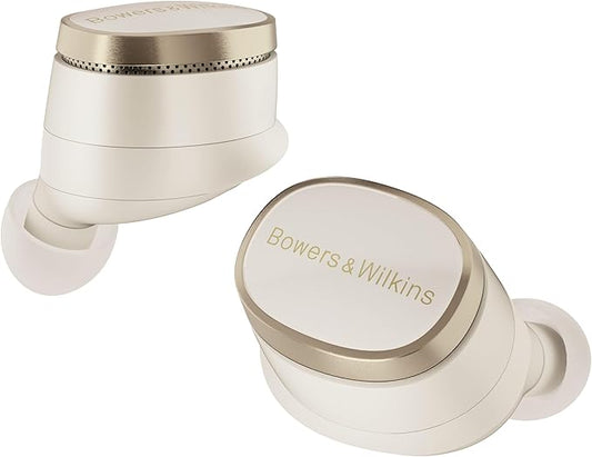 Bowers & Wilkins Pi8 Bluetooth Wireless Earbuds (Dove White), in-Ear Bluetooth Earphones with Qualcomm Chipset & aptX Lossless, Active Noise Cancelling Earbuds, 3 Built-in Mics, 15-Min Quick Charging