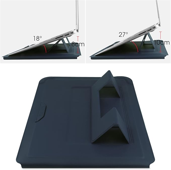 HoYiXi 15 16 Inch Laptop Sleeve Case Leather Bag for MacBook Pro 16 2021 & 2019/ASUS Vivobook 15/Huawei MateBook D15/HP 15.6" PC/MacBook Pro 15/Surface Laptop 3/Dell Inspiron 15/IdeaPad, Navy