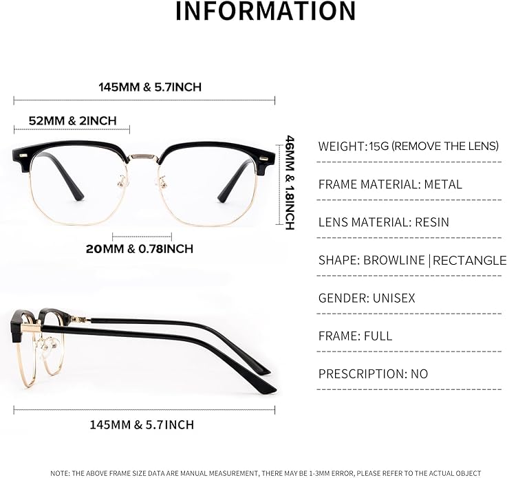 Blue Light Blocking Glasses for Men Anti-Fatigue Computer Monitor Gaming Glasses Prevent Headaches Glasses