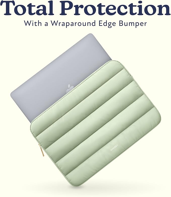 Vandel Puffy Laptop Sleeve Case for 13-14 inch Laptop Sleeve Bag Case 13.3 Inch with Zipper Pocket, Compatible with MacBook Air 13, Pro 14/13 iPad Pro 12.9, HP Dell ASUS, Computer Bag Cover