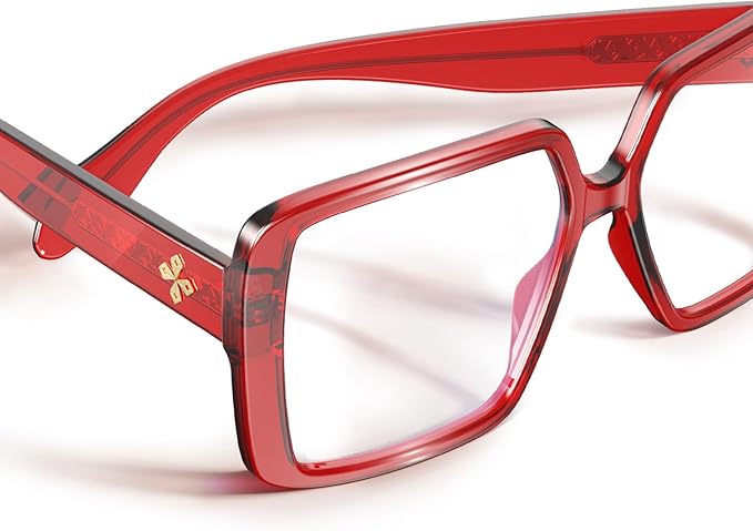 VISOONE Oversized TR90 Blue Light Blocking Glasses Fashion Accessories Non Prescription for Women Harvard