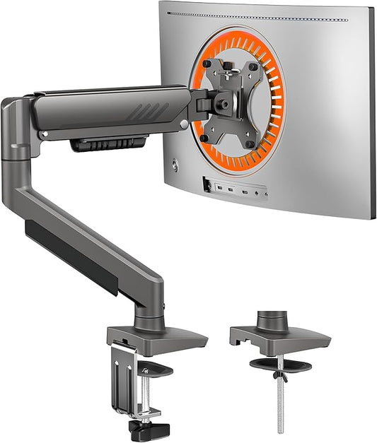 ErGear Single Monitor Arm, Fully Adjustable Monitor Mount for 13–32 Inch Screens, Fast Install Computer Monitor Stand with Tool-Free VESA Mount, Cable Management, Holds 19.8 lbs, Max VESA 100x100mm