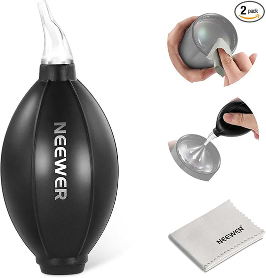 NEEWER 2 in 1 Camera Lens Cleaning Kit for Electronics, Smartphones, Tablets, 1x Camera Air Blower + 1x Soft Cleaning Cloth, HM-50 by Neewer