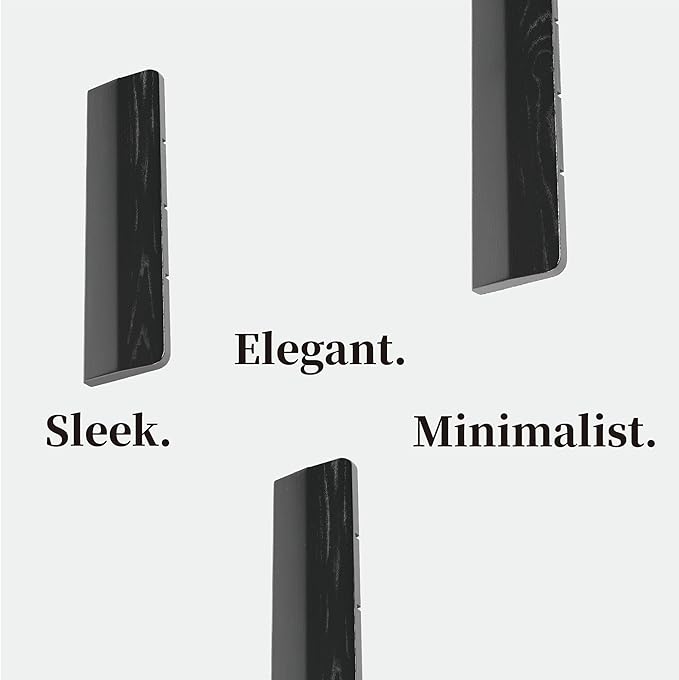 Faluber Wooden Wrist Rest with Black Lacquered -Mini Size Pack of 2 -Black Coating -Mechanical Gaming Keyboard Ergonomic Palm Rest -7 Inches/20mm Thick (Twin Mini Pack, Black Lacquered)