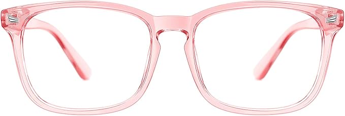 TIJN Blue Light Blocking Glasses for Women Men Square Frame Nerd Eyeglasses Anti Blue Ray Computer Screen Glasses