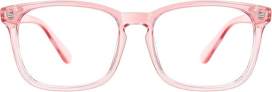 TIJN Blue Light Blocking Glasses for Women Men Square Frame Nerd Eyeglasses Anti Blue Ray Computer Screen Glasses