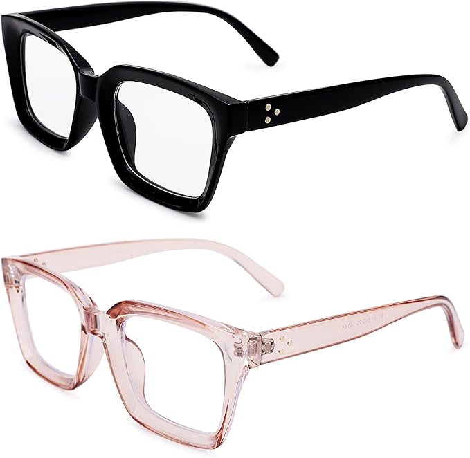 COASION Blue Light Blocking Eyeglasses Classic Thick Square Rim Frame Eyewear for Women Men