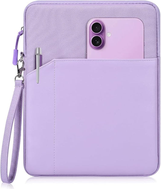 CAAORDKSO 12.9-13 inch Tablet Sleeve Case for 13 inch iPad Air M3 2025, 13 Inch New iPad Pro M4/Air M2 2024, iPad Pro 12.9 inch, Surface Laptop Go 12.4", Galaxy Tab S8+/S9+ 12.4, Waterproof Bag Purple