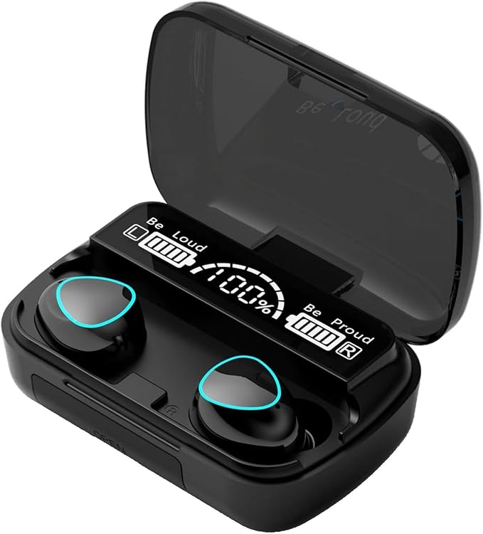 Wireless Earbuds, Bluetooth 5.3 Ear Buds LED Power Display Headphones 30H Playtime Stereo Earbuds with Comfort Lightweight in Ear Earphones for Workout/Running