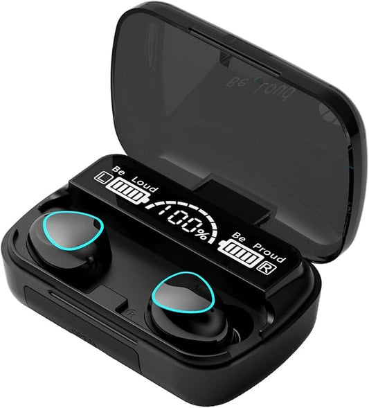 Wireless Earbuds, Bluetooth 5.3 Ear Buds LED Power Display Headphones 30H Playtime Stereo Earbuds with Comfort Lightweight in Ear Earphones for Workout/Running