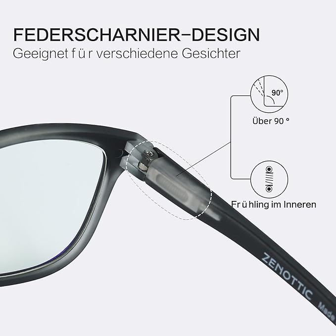 ZENOTTIC Kids Blue Light Blocking Glasses Anti Glare Lens Lightweight Frame Computer Eyeglasses for Boys and Girls