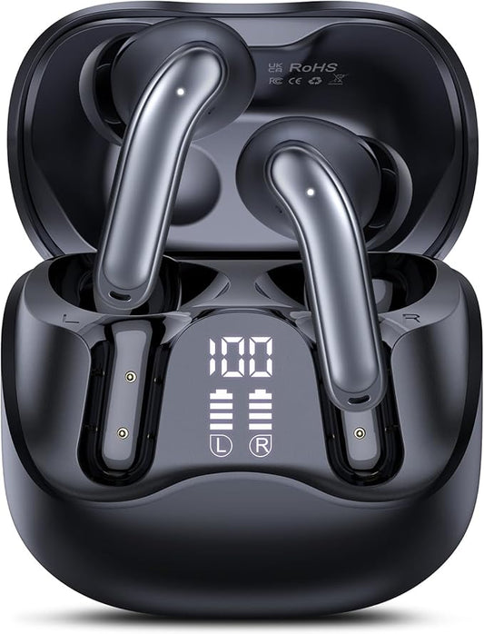 Hybrid Active Noise Canceling Wireless Earbuds, 6 Mics ENC Clear Call Ear Buds, Hi-Res Audio Deep Bass Bluetooth 5.4 Headphones, 48H Playtime, IP7, 8 EQ Modes, Multipoint Connection