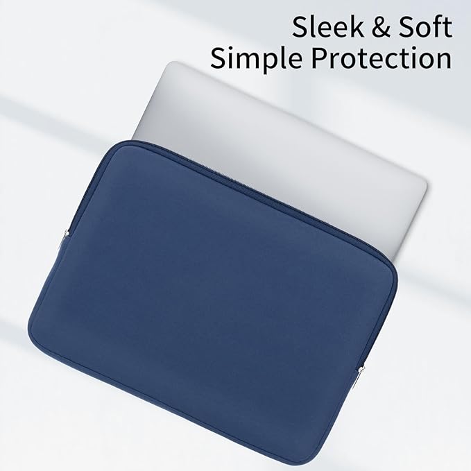 RAINYEAR 13 Inch Laptop Sleeve Case with Accessories Pouch, Compatible with 13.3" MacBook Air/Pro M1 M2 M3 M4 M5 A3449 A3240 A3113 A2681 A2338 (Navy Blue)