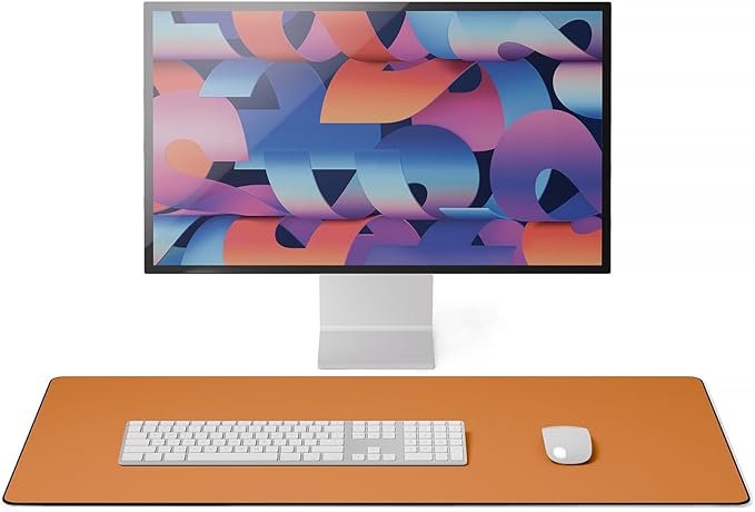 Jotsome Leather Desk Pad Mat, Non-Slip Desk Blotter Pad - Desk Protector for Office, Home, Laptop, and Desktop (Tan, 34" x 17")
