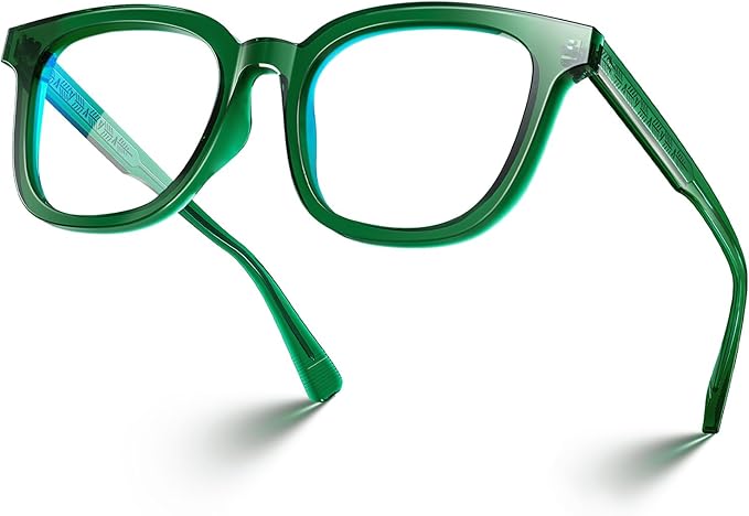 VISOONE Square Blue Light Blocking Glasses TR90 Anti Glare Computer Gaming for Women Men NOE