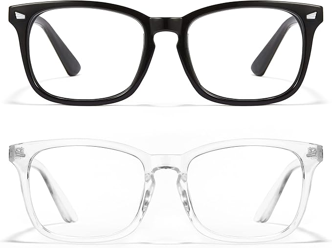 Cyxus Blue Light Glasses Men Women Reduce Eye Strain UV Blocking for Office Work Computer Screen 8082