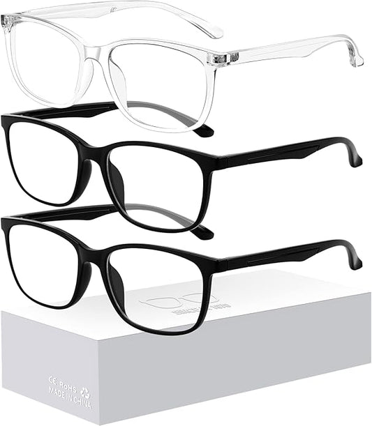 Oilway Blue-Light Blocking Glasses for Women Men - 3Pack Computer Reading/Gaming/TV/Phones Glasses Anti Eyestrain