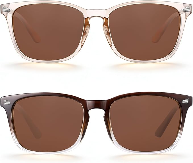 Polarized Sunglasses for Women Men, Night Driving Glasses Anti Glare Yellow Lens UV 400 for Day Night Use