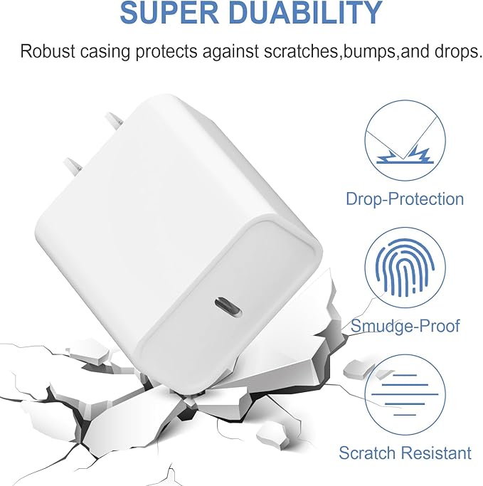 USB C Charger Block iPhone 17 Charger Block Type C Chargers 2-Pack for iPhone Air/17/17 Plus/17 Pro/17 Pro Max/16/16 Plus/16 Pro/16 Pro Max/15/15 Plus/15 Pro/15 Pro Max/14/14 Pro Max/13