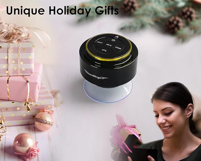 XLEADER, Upgraded, Shower Speaker, Certified IPX7 Waterproof Bluetooth Wireless Speaker with Suction Cup for Bathroom, Built-in Mic, Crystal Sound&Rich Bass,up to 12H Playtime, Ideal Electronic Gifts