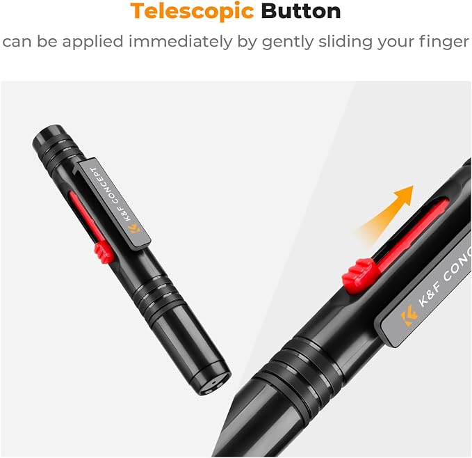 K&F CONCEPT Professional Lens Cleaning Pen*3 with Soft Brush, Carbon Head Lens Cleaning Pen Compatible with Canon, Nikon, Pentax, Sony Digital Camera Cleaning,AR VR Glasses Cleaning - Image 4