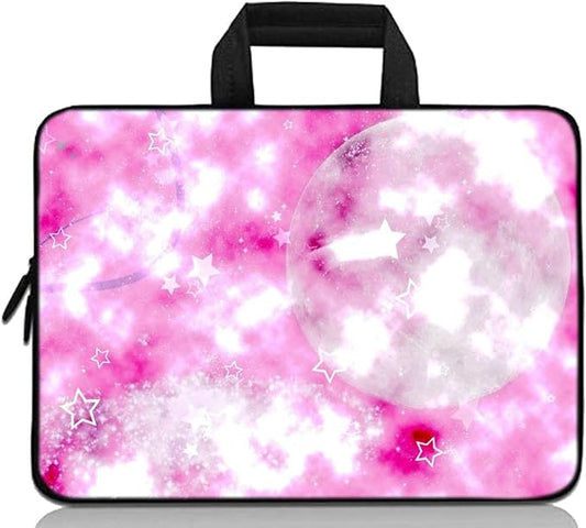 14 15 15.4 15.6 inch Laptop Handle Bag Computer Protect Pouch Holder Notebook Sleeve Neoprene Cover Soft Carrying Travel Case Fit Dell Lenovo Toshiba HP Chromebook ASUS Acer(Pink)