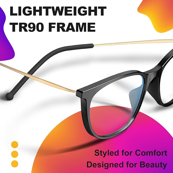VISOONE Light Weight Slip Resistant Blue Light Blocking Computer Glasses with Anti Glare UV400 for Man Women GAEL