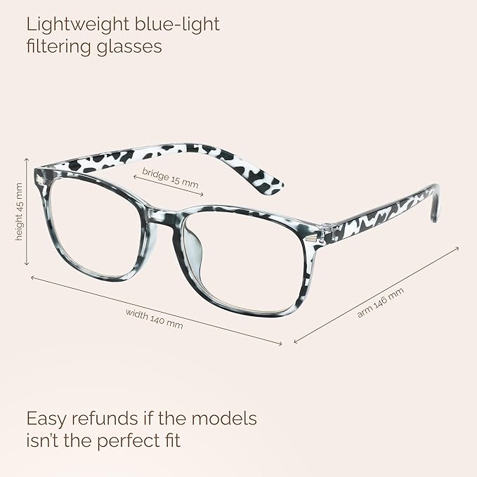 MIGSIR Blue Light Blocking Glasses for Computer Gaming, Fashion Fake Helps Reduce Screen Fatigue Eyeglasses for Women Men