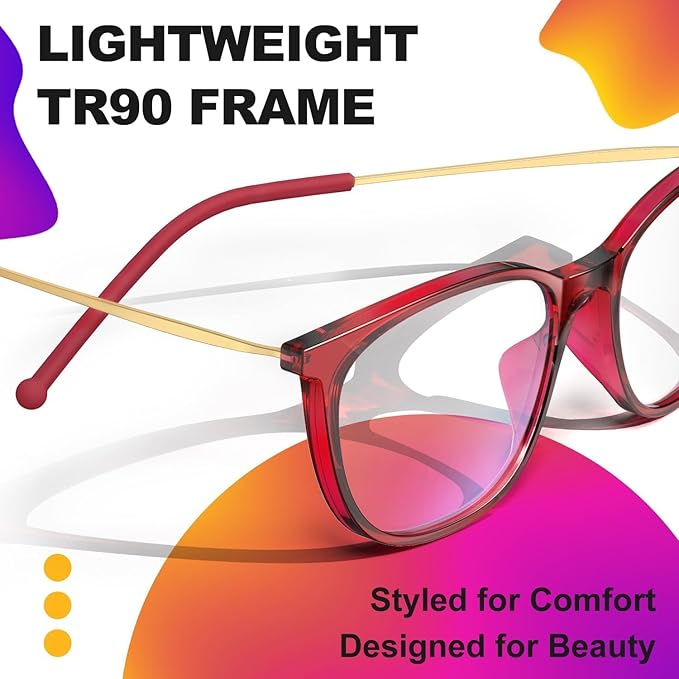 VISOONE Light Weight Slip Resistant Blue Light Blocking Computer Glasses with Anti Glare UV400 for Man Women GAEL