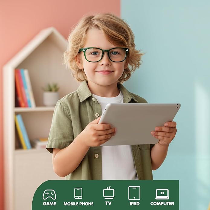 CHEERS DEVICES Blue Light Blocking Glasses for Kids Boys Girls Teens - Computer Glasses with Unbreakable Frame and Anti-Glare