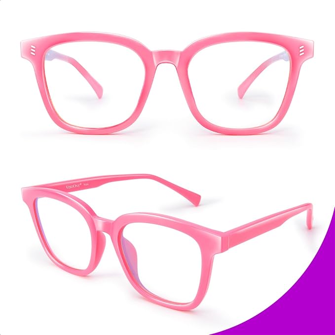 VISOONE Square Blue Light Blocking Glasses TR90 Anti Glare Computer Gaming for Women Men NOE