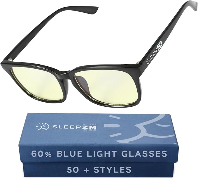 Sleep ZM Blue Light Blocking & Light Sensitivity Glasses - 8 Lens Types for Comfort, Relaxation, Sleep & Relief - 50+ Styles
