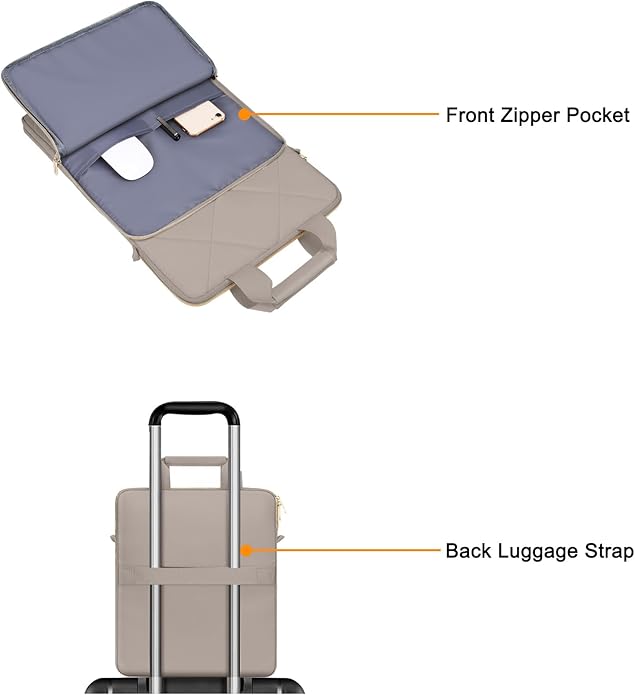 MOSISO Vertical Laptop Shoulder Bag,Computer Bag,Rhombus Quilted Messenger Bag with Front Pocket&Handle&Belt