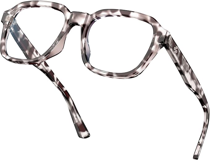 VISOONE Oversized Square Blue Light Blocking Glasses Fashion Computer Eyewear for Women and Men BENNETT