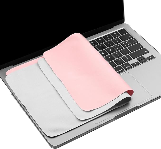 2 Pack Microfiber Liner Cleaning Cloth Screen Keyboard Imprint Protection for MacBook Neo/Pro/AIR 13" 14" (2018-2026), Compatible MacBook Neo 13/MacBook Air 13 M4 M3 M2 M1/MacBook Pro 14 (M5- M1)