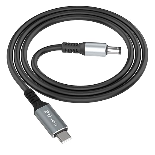 USB C to DC 5.5mm x 2.1mm Power Charging Cord for Laptop, (5.9ft) USB Type C Male Input to DC 5.5 x 2.1mm Male Power Output£¬Suitable for Type C Input Interface high-Power Fast Charger(20V 5A)